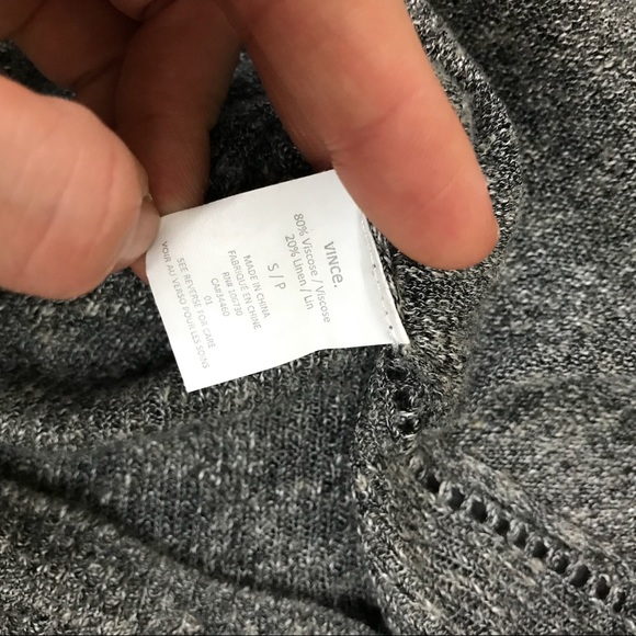 Vince lightweight linen knit sweater charcoal - Picture 5 of 6
